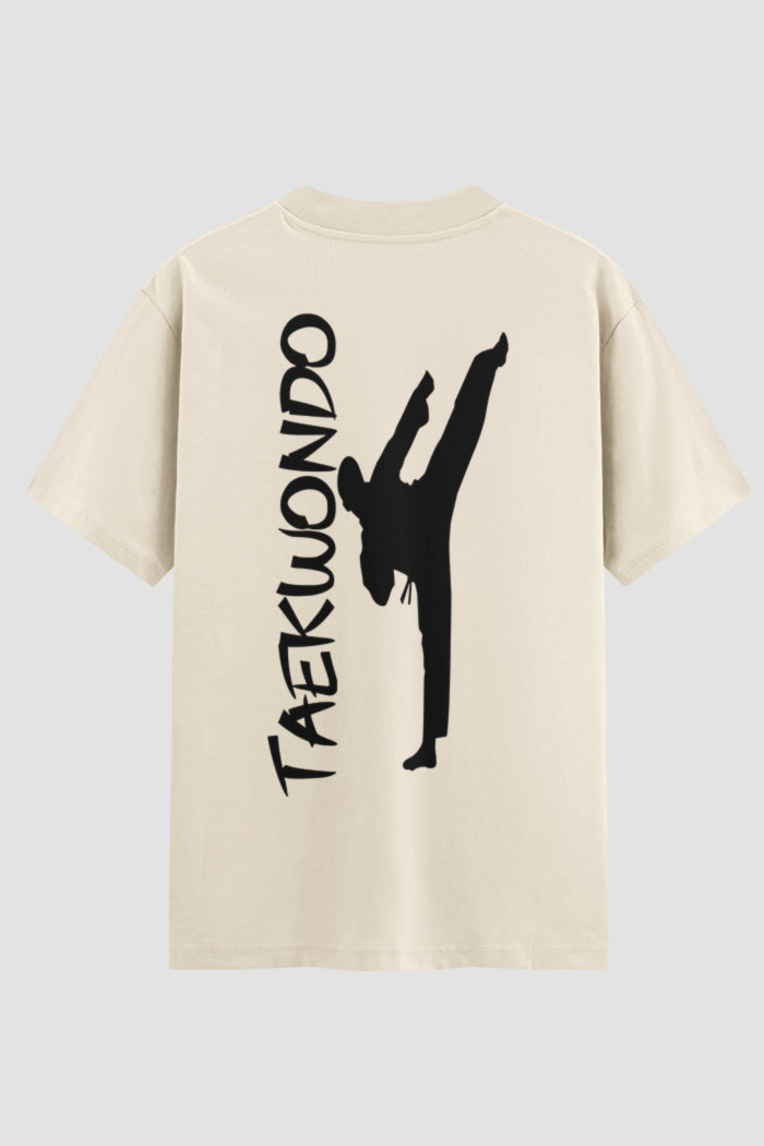 Camiseta Oversized Suedine Taekwondo TKD Silhueta