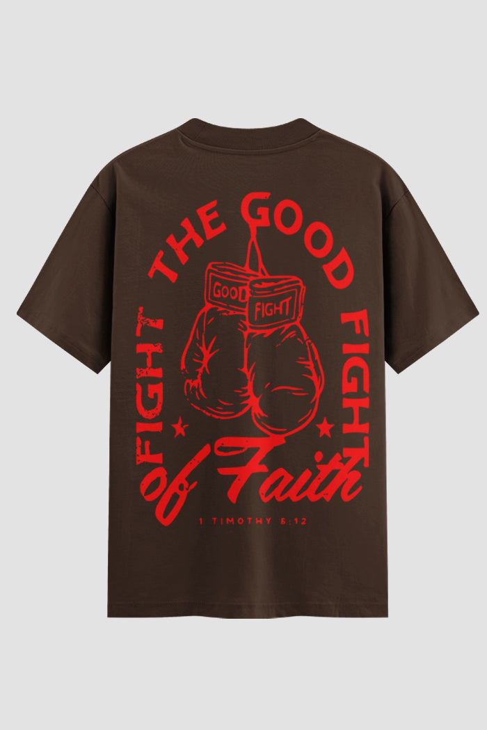 Camiseta Oversized Suedine Coleção Faith The Good Fight