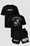 Kit Camiseta algodão com Short Dry Fit Jiu Jitsu Good Night bjj