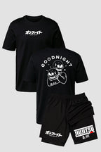 Kit Camiseta algodão com Short Dry Fit Jiu Jitsu Good Night bjj