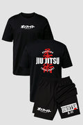 Kit Camiseta algodão com Short Dry Fit Jiu Jitsu Train Smart