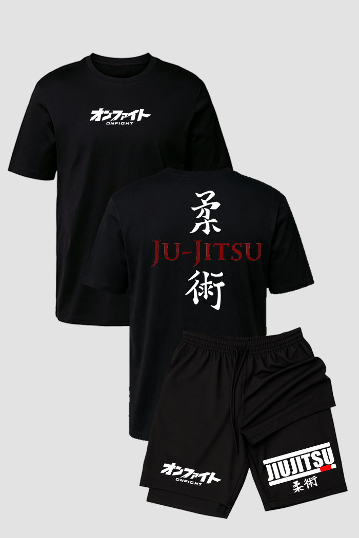 Kit Camiseta algodão com Short Dry Fit Jiu Jitsu Origins