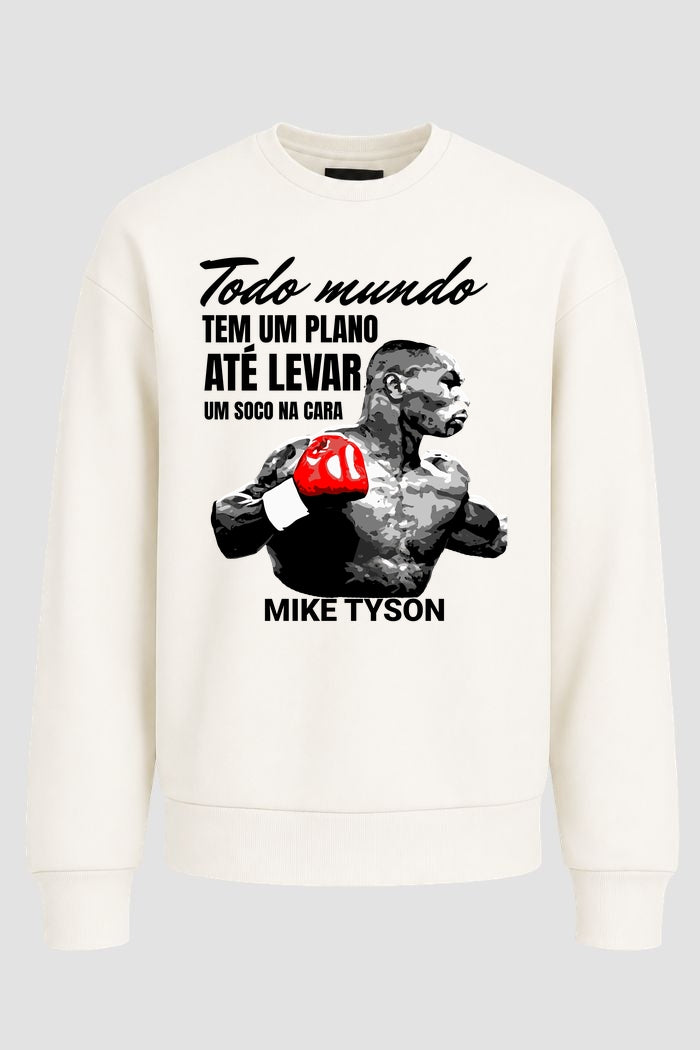Moletom Sem Capuz Lendas do Boxe Todos tem um plano até o primeiro soco