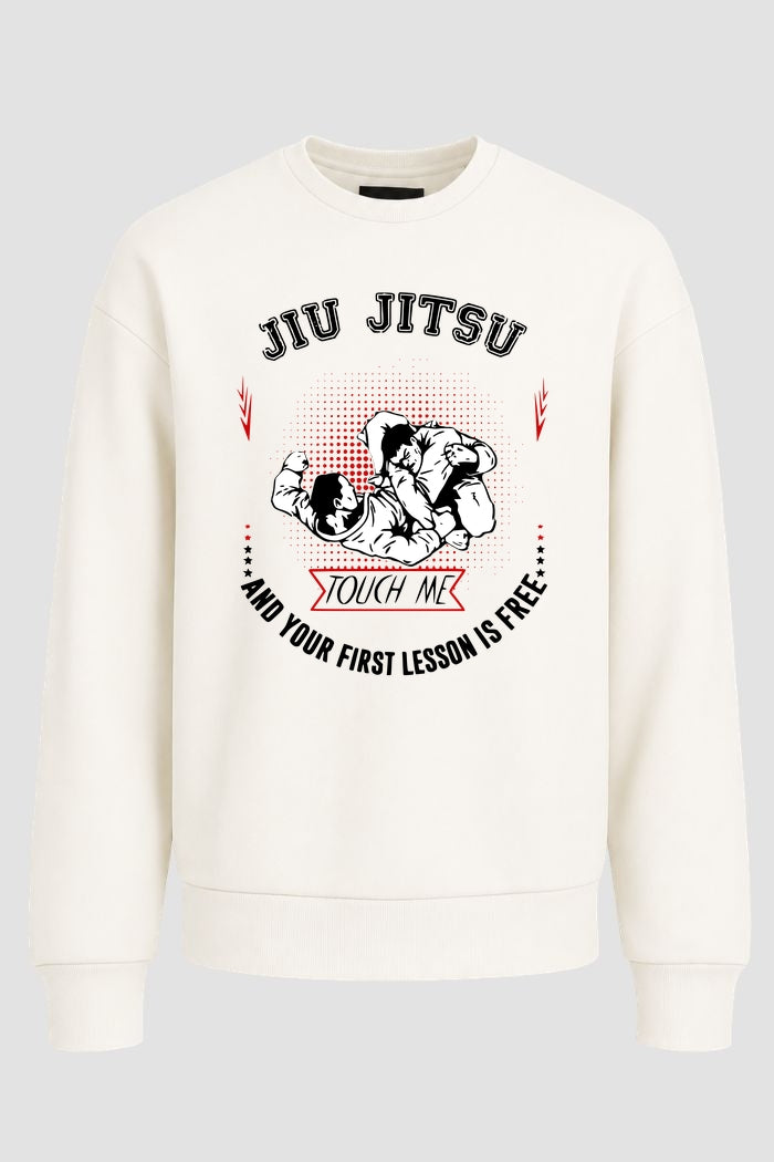 Moletom Sem Capuz Jiu jitsu Touch me your lesson is free