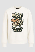 Moletom Sem Capuz Jiu-Jitsu mão de vaca em faixa branca modelo 02