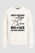 Moletom Sem Capuz Jiu jitsu pareço bonzinho modelo 1