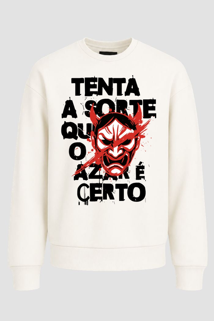 Moletom Sem Capuz Jiu-Jitsu tenta a sorte que o azar é certo
