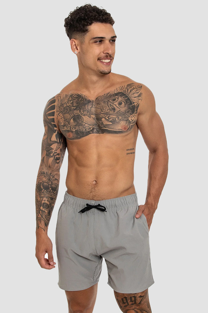 Short Masculino Moda Praia Tactel Secagem Rápida Liso com Bolsos – Onfight