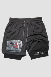 Short de compressão  2 em 1 boxe Rocky Treino de Carne