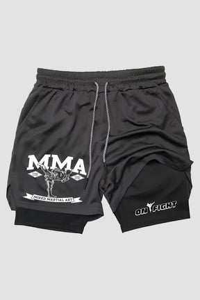 Short de compressão  2 em 1 MMA Mma Kick Fight Club
