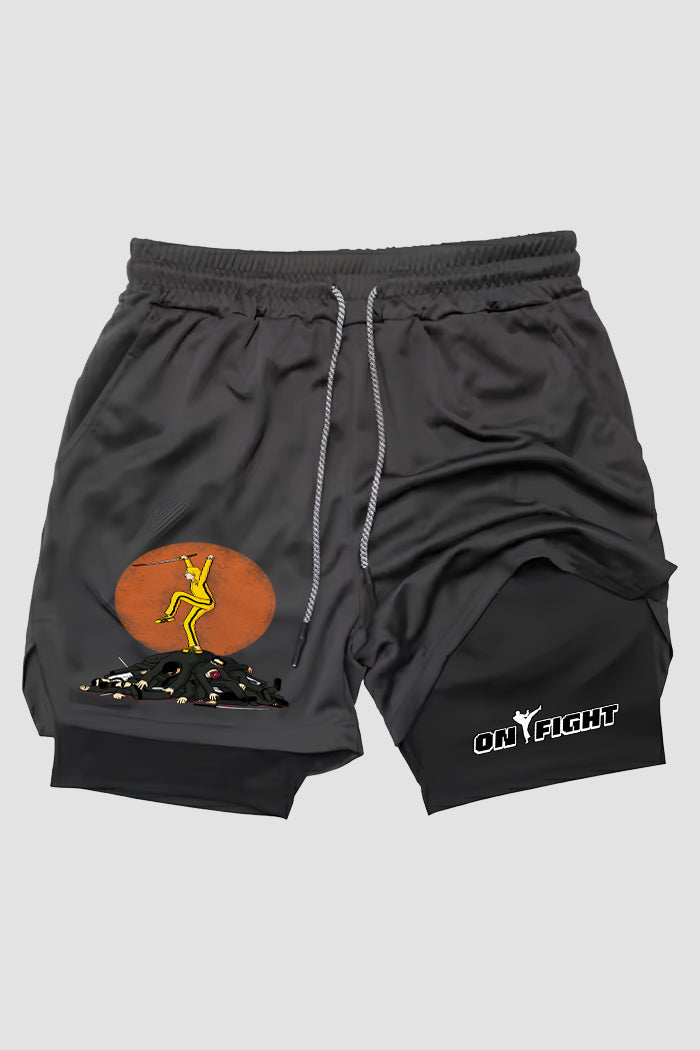 Short de compressão  2 em 1 karate Kill