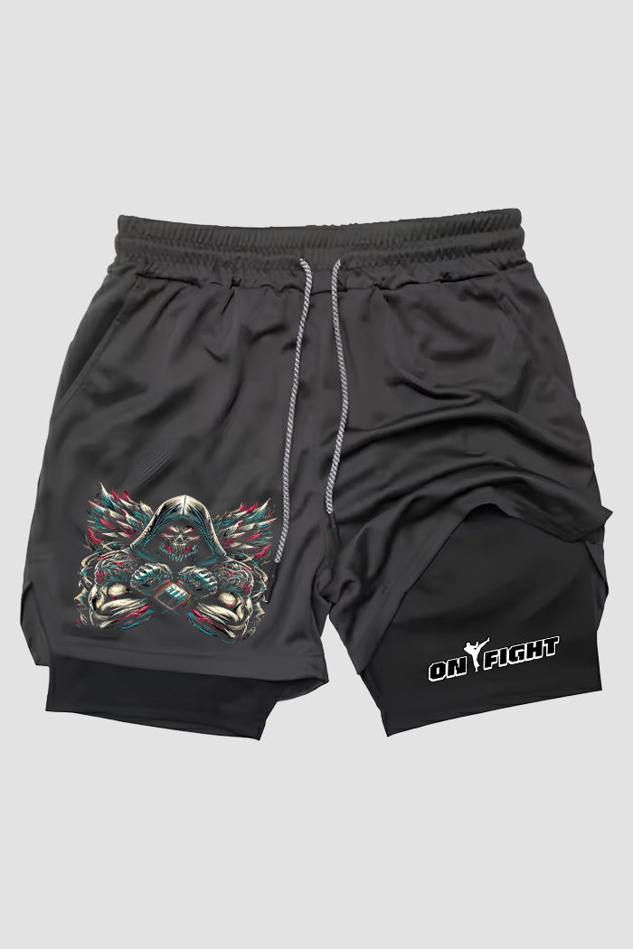 Short de compressão  2 em 1 MMA Demon Skull Mma