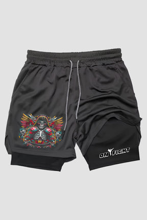 Short de compressão  2 em 1 MMA Skull Mma