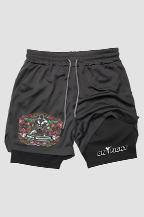 Short de compressão  2 em 1 MMA Thinking Fighter