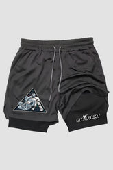 Short de compressão  2 em 1 jiu-jitsu Robo X Astronauta – Triângulo De Guarda Fechada