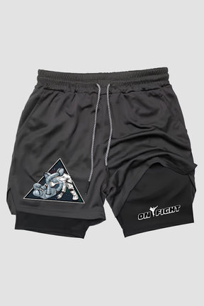 Short de compressão  2 em 1 jiu-jitsu Robo X Astronauta – Triângulo De Guarda Fechada