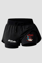 Short de compressão 2 em 1 feminino jiu-jitsu  Cast out Devil