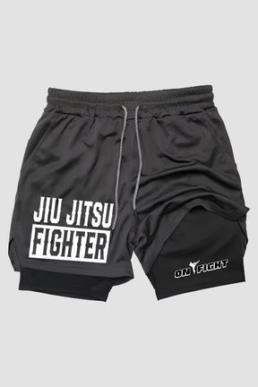 Short de compressão  2 em 1 jiu-jitsu Fighter