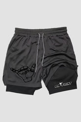 Short de compressão  2 em 1 jiu-jitsu Hang Loose Roll