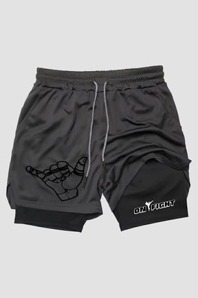 Short de compressão  2 em 1 jiu-jitsu Hang Loose Roll