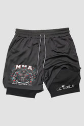 Short de compressão  2 em 1 MMA Beast Within
