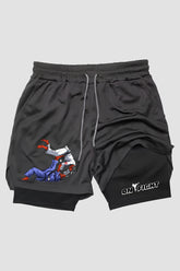 Short de compressão  2 em 1 jiu-jitsu Oni Roll – Demons On The Mat