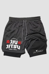 Short de compressão  2 em 1 jiu-jitsu Deep Roll – No Shortcuts