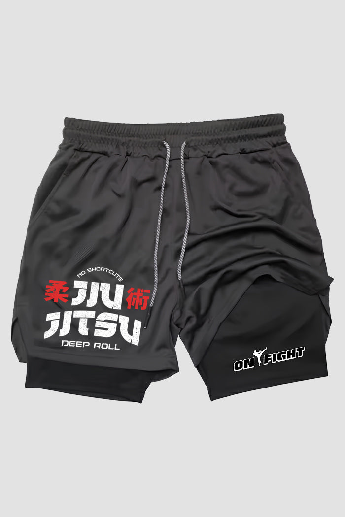 Short de compressão  2 em 1 jiu-jitsu Deep Roll – No Shortcuts