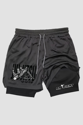 Short de compressão  2 em 1 jiu-jitsu Death Roll – Till The Last Tap