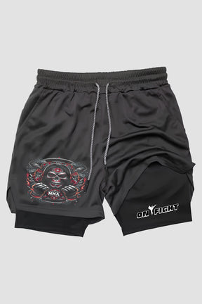 Short de compressão  2 em 1 MMA Death Mma