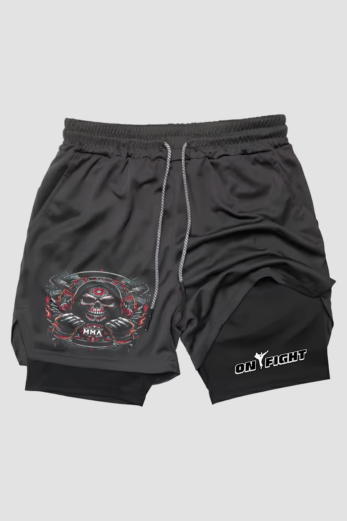 Short de compressão  2 em 1 MMA Death Mma