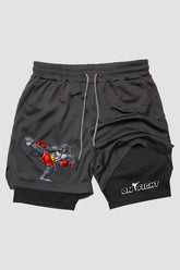 Short de compressão Muay Thai 2 em 1 Gorilla Power