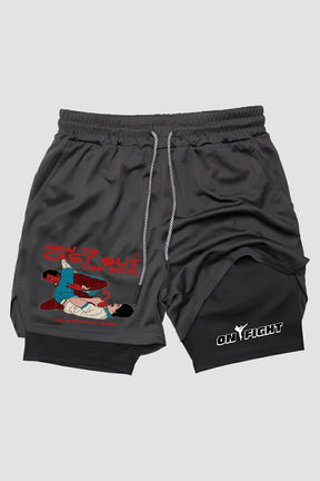 Short de compressão  2 em 1 jiu-jitsu Cast Out The Devil – The Guard Of God