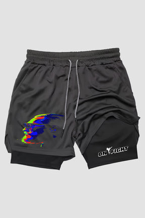 Short de compressão  2 em 1 MMA Mma Fist Power