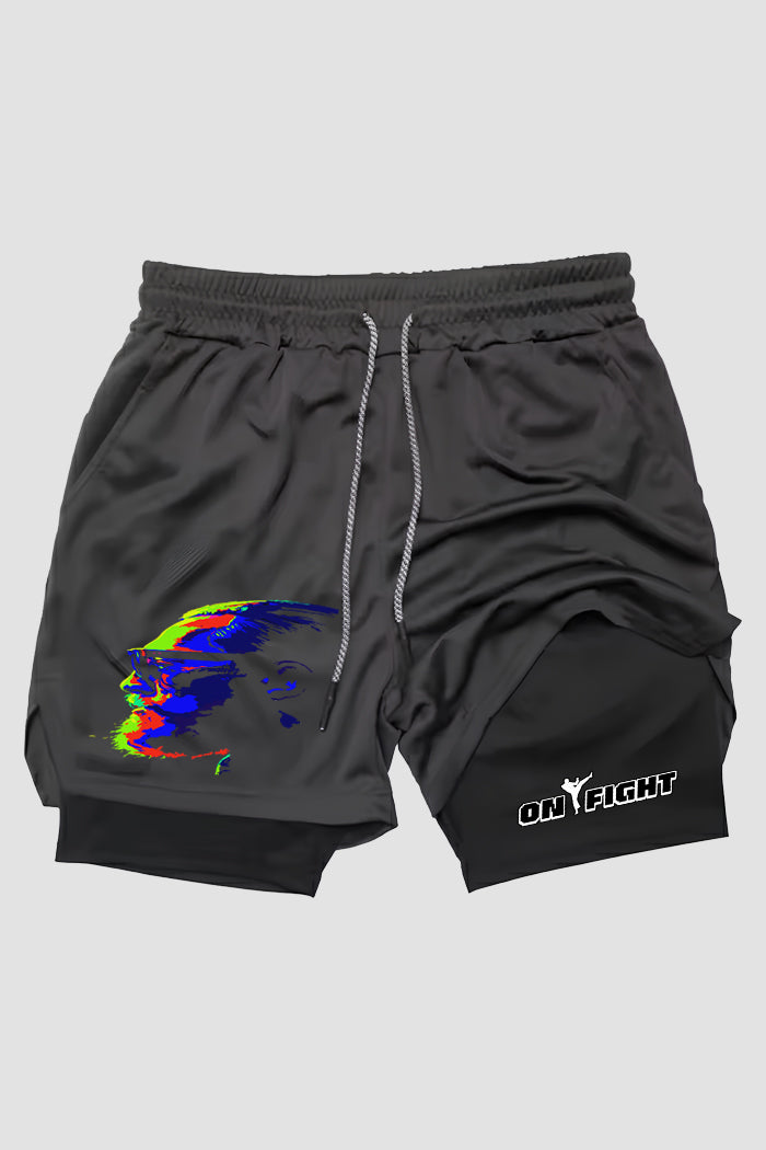 Short de compressão  2 em 1 MMA Mma Fist Power