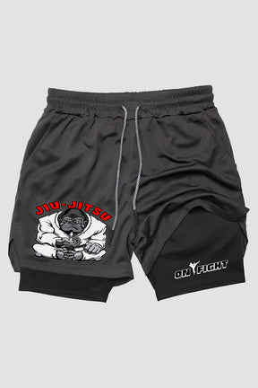 Short de compressão  2 em 1 jiu-jitsu Gorilla Game – Chess & Jiu-Jitsu