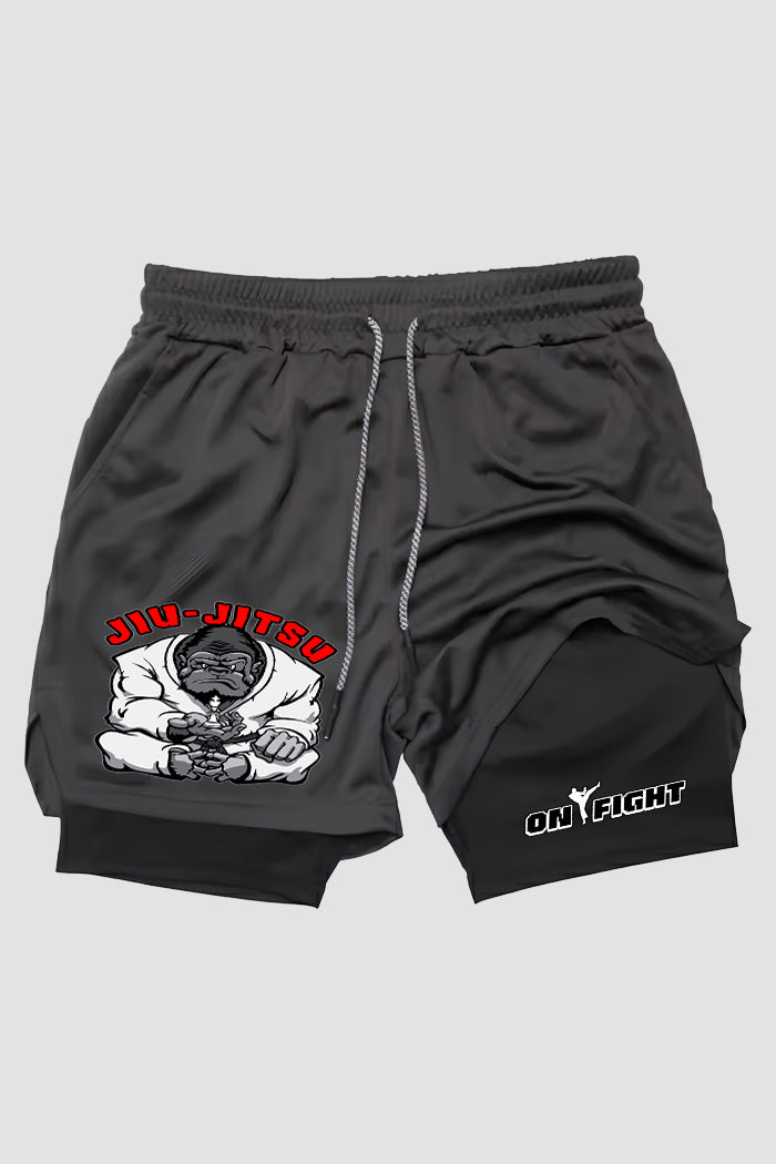 Short de compressão  2 em 1 jiu-jitsu Gorilla Game – Chess & Jiu-Jitsu