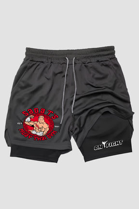 Short de compressão Muay Thai 2 em 1 Sagat’s Classic Gym