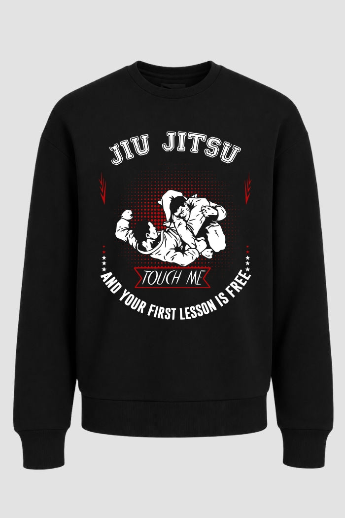 Moletom Sem Capuz Jiu jitsu Touch me your lesson is free