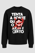 Moletom Sem Capuz Jiu-Jitsu tenta a sorte que o azar é certo