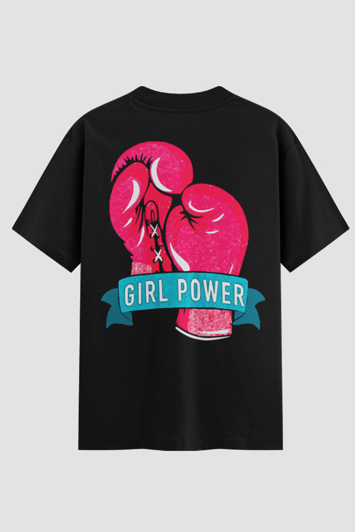 Camiseta Oversized feminina Girl Power