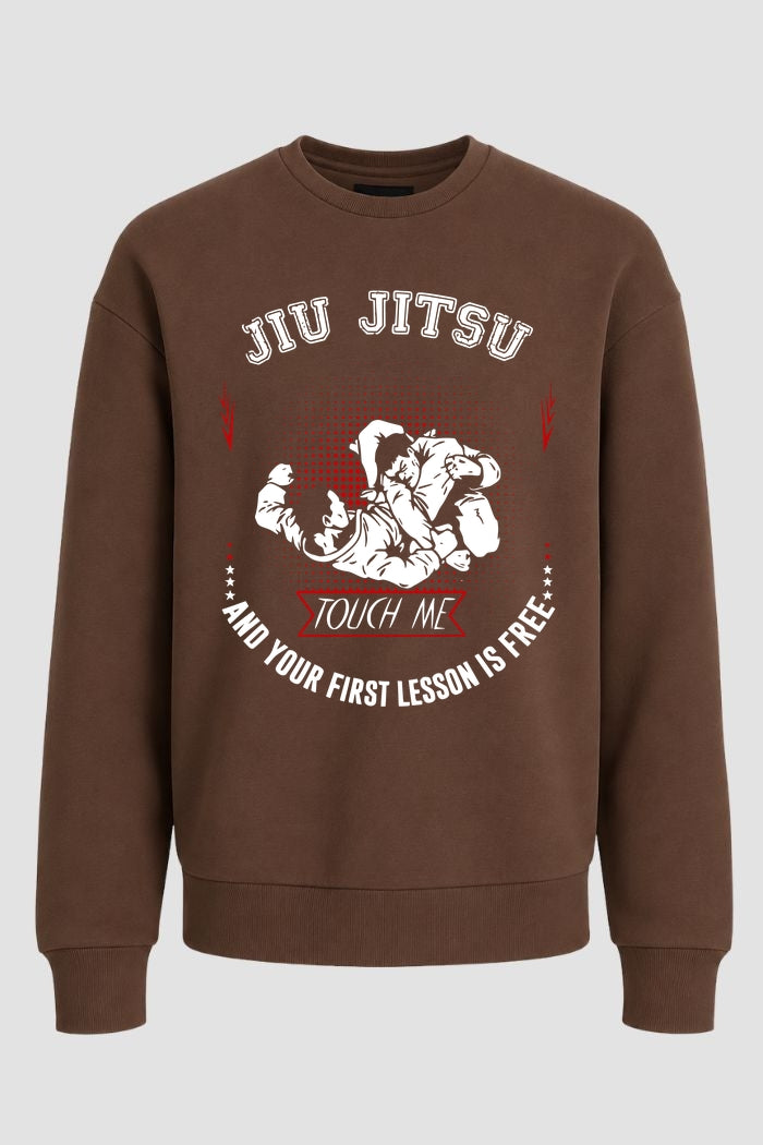 Moletom Sem Capuz Jiu jitsu Touch me your lesson is free