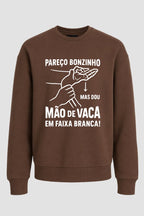 Moletom Sem Capuz Jiu jitsu pareço bonzinho modelo 1