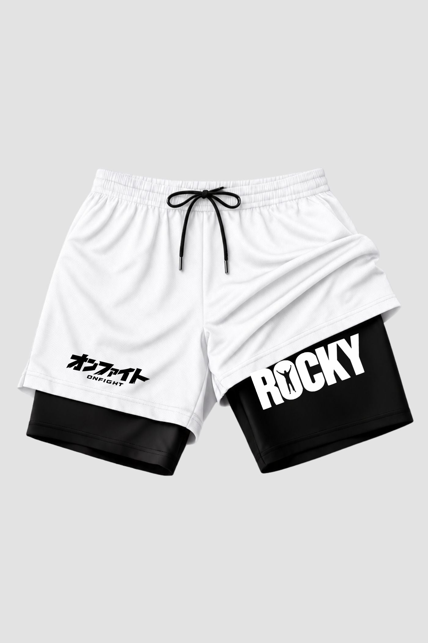 Short de compressão 2 em 1 Rocky Balboa Balboa Blackout