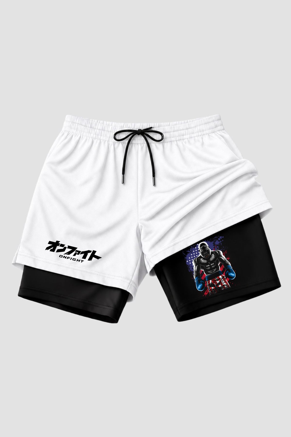 Short de compressão  2 em 1 boxe Boxeador Eua