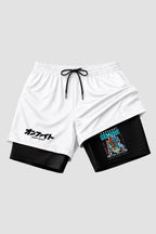 Short de compressão 2 em 1 jiu-jitsu Cansado Sempre