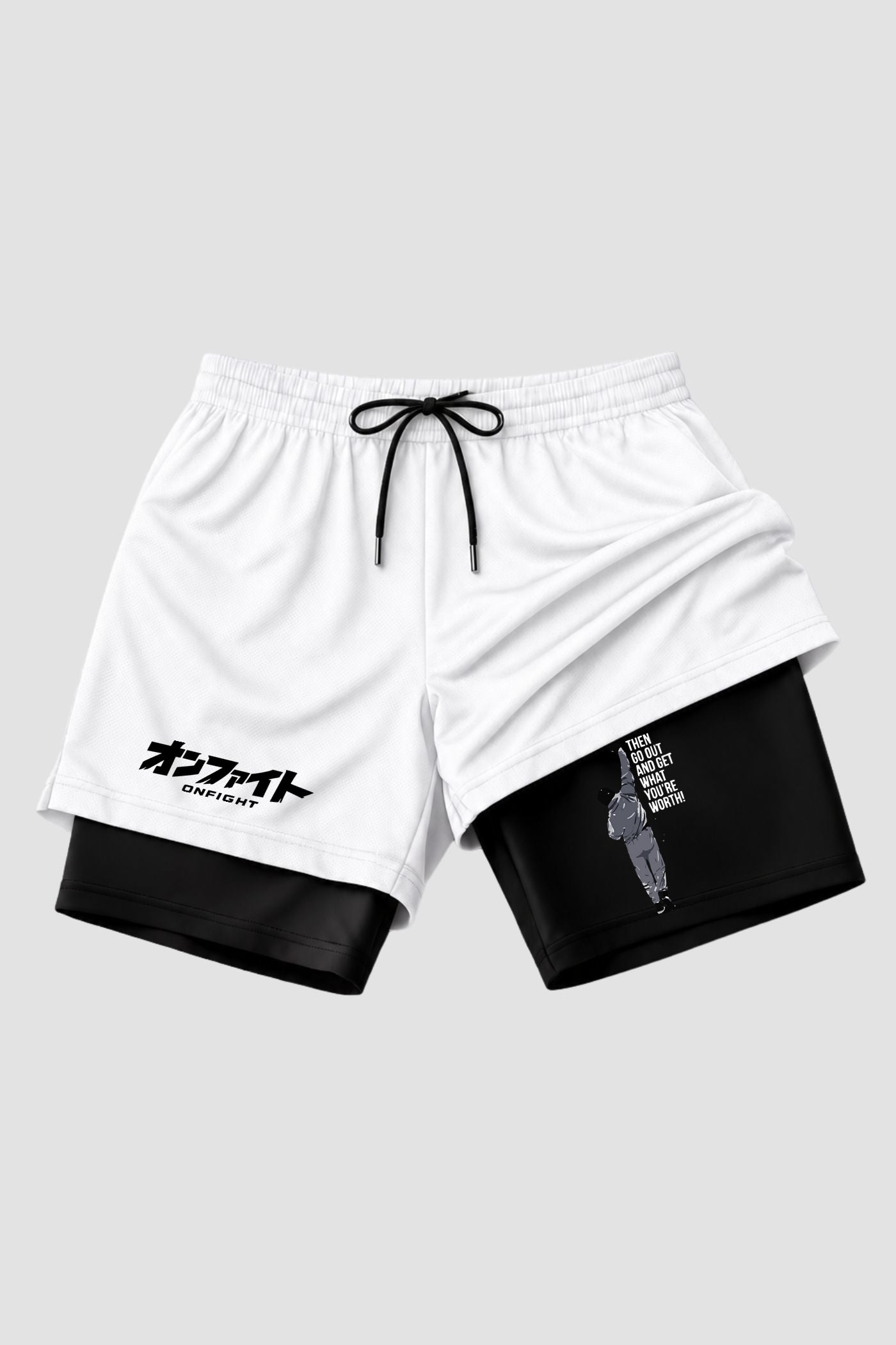 Short de compressão 2 em 1 Rocky Balboa Get What You're Worth