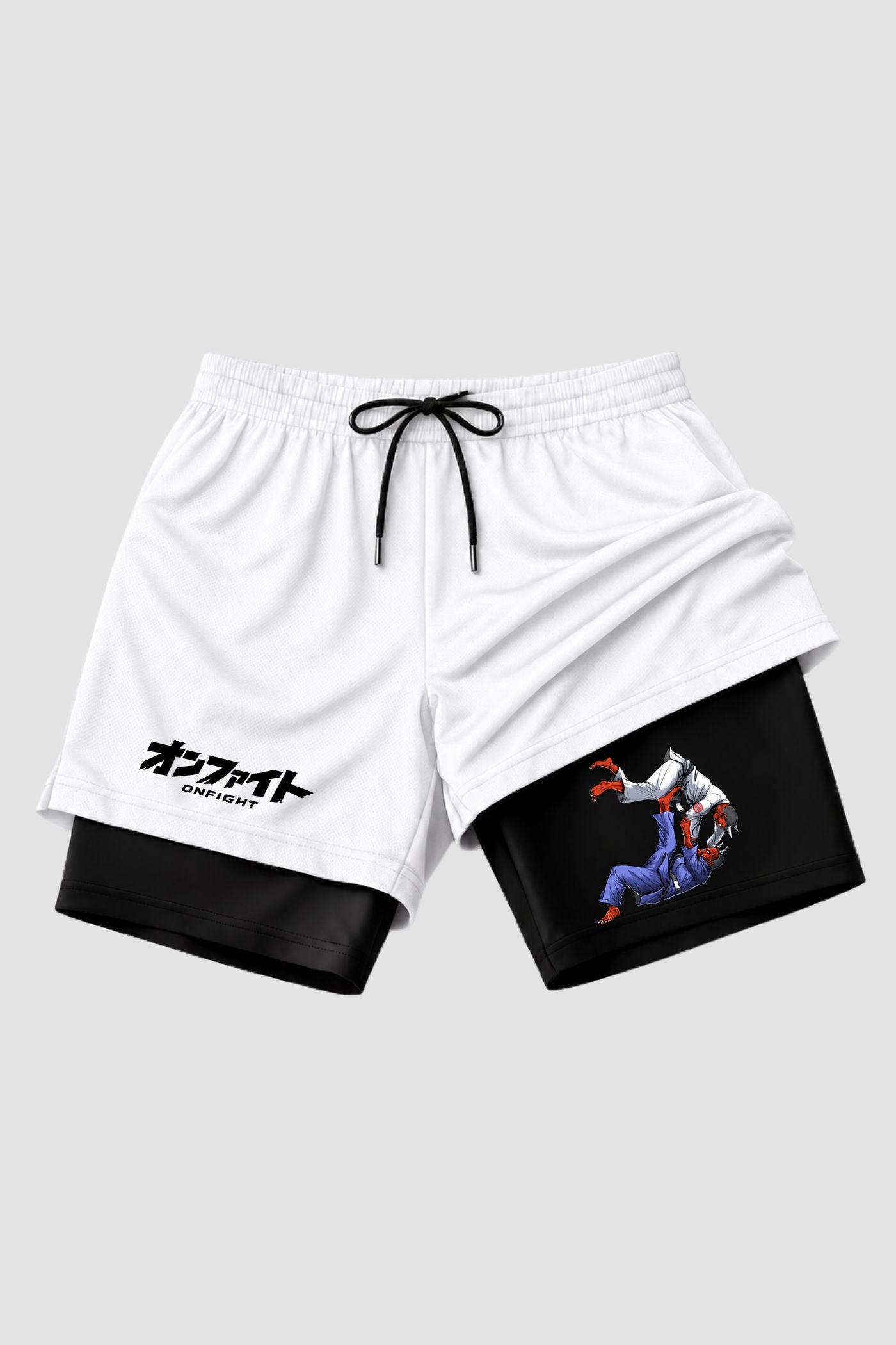 Short de compressão  2 em 1 jiu-jitsu Oni Roll – Demons On The Mat