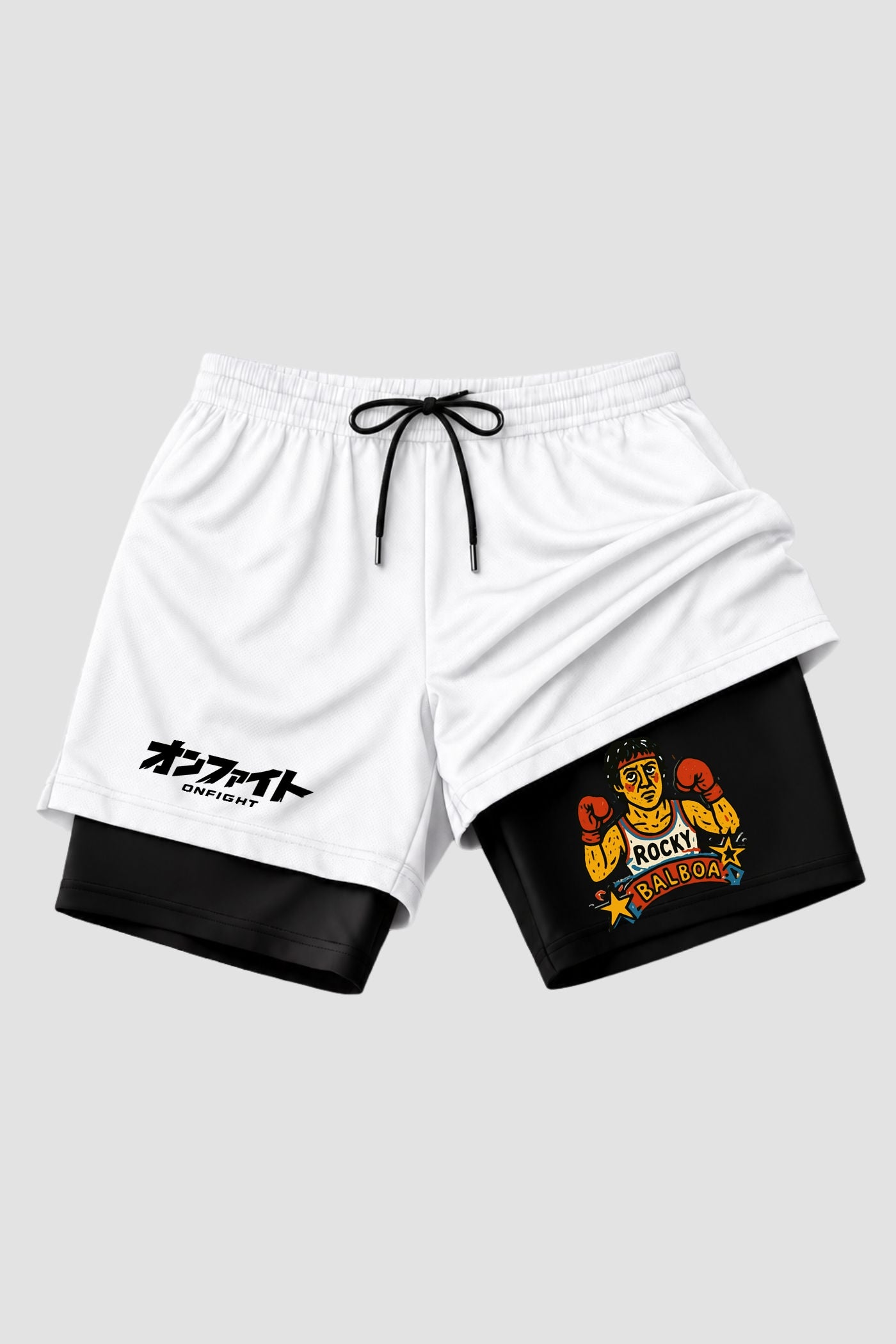 Short de compressão 2 em 1 Rocky Balboa Rocky Cartoon Star