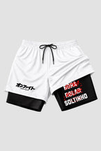 Short de compressão 2 em 1 jiu-jitsu Bora Rolar Soltinho